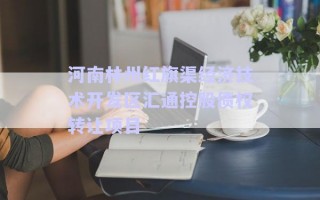 河南林州紅旗渠經(jīng)濟(jì)技術(shù)開發(fā)區(qū)匯通控股債權(quán)轉(zhuǎn)讓項目